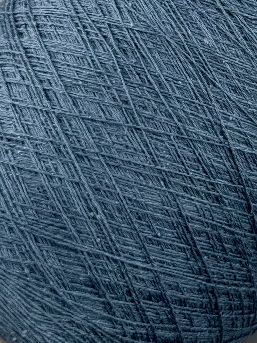 Toscano S.r.L. Art. Seta 854 Nm 2/30 – Garn aus Seide, Baumwolle, Viskose und Leinen col. Staubblau 4018